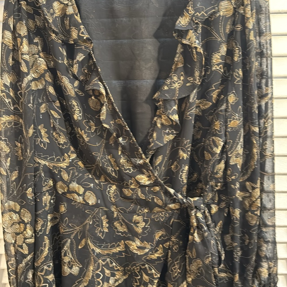 Torrid Layered Tie Front Wrap Hi-Low Tunic - Size 00 - Picture 2 of 15